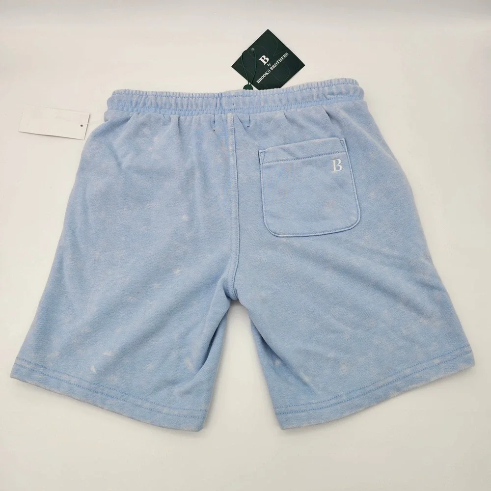 B by Brooks Brothers Boys Knit Shorts Drawstring Acid Wash Light Blue Size 16Y‎